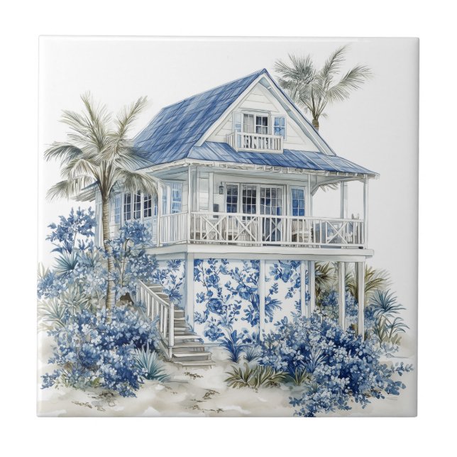Chinoiserie Ceramic Tile (Front)