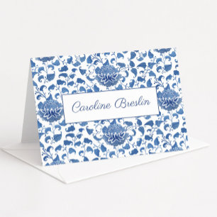Chinoiserie Chic Blue And White Bridal Shower Thank You Card