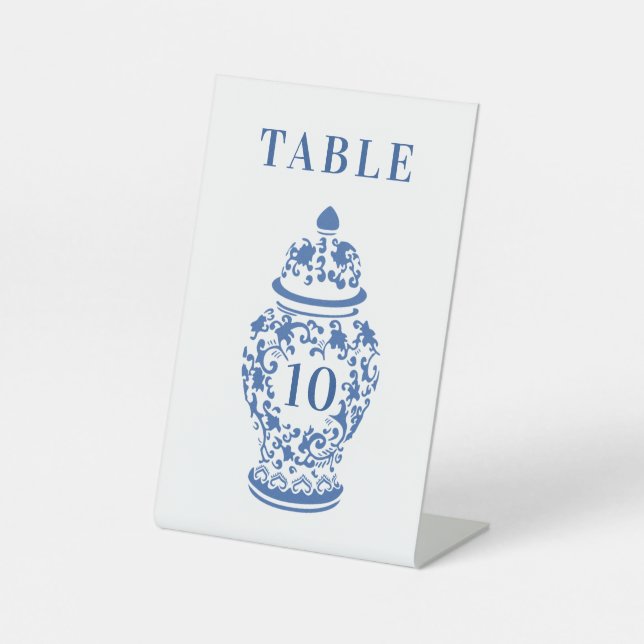 Chinoiserie Chic GingerJar | Monogram Pedestal Sign (Front)