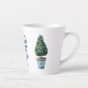 Chinoiserie Christmas Topiary Tree Latte Mug