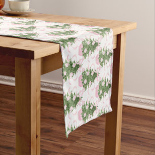 Chinoiserie Christmas Tree Short Table Runner