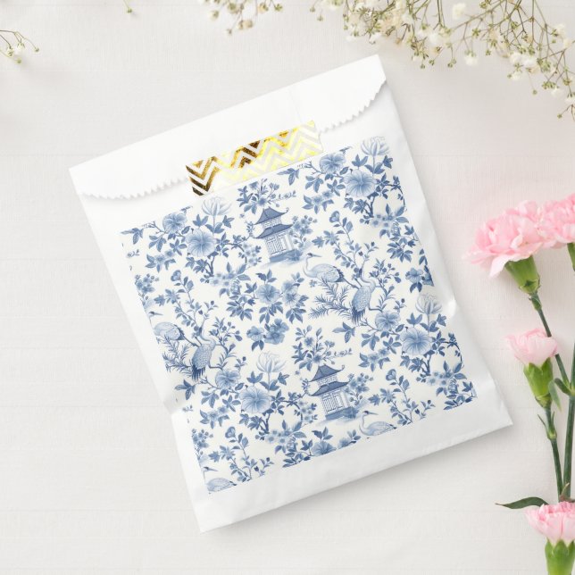 Chinoiserie Crane Blue Favour Bag (Sealed)