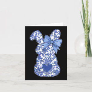 Chinoiserie Easter Blue Toile Vintage Boho Floral Card