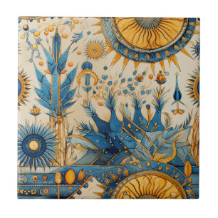 Chinoiserie Exotic Birds Botanical Pattern (1) Ceramic Tile