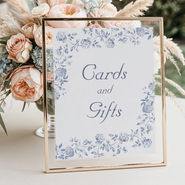 Chinoiserie Floral Bridal Shower Cards and Gifts Poster (Creator Uploaded)