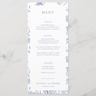 Chinoiserie Floral Wedding Menu