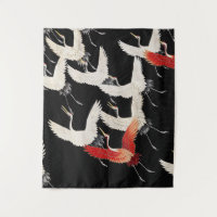 Chinoiserie Flying Crane Zen Minimalist Kimono Art