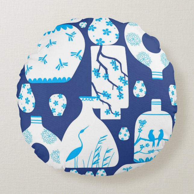 Chinoiserie Ginger Jar Jars Throw Pillow (Front)