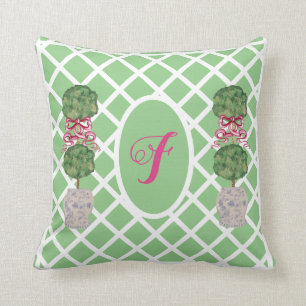 Chinoiserie Ginger Jar Jars Topiary  Cushion