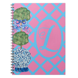 Chinoiserie ginger jar Jars Topiary spiral Notebo Notebook
