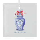Chinoiserie Ginger Jar Monogram | Red Bow