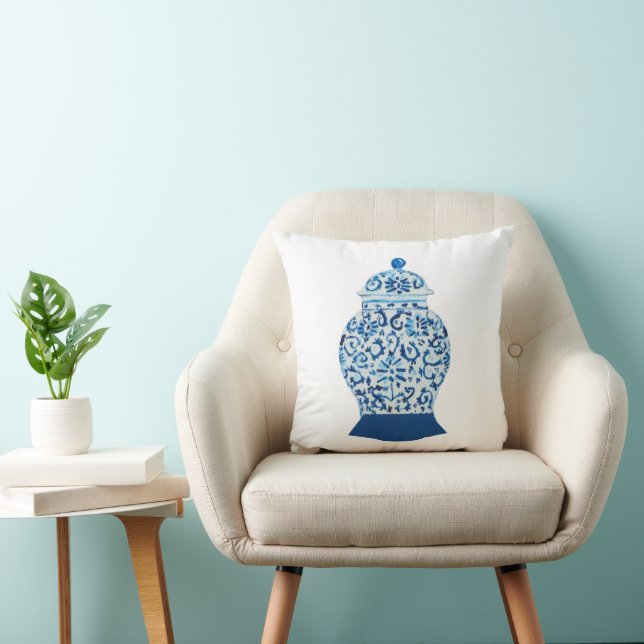 Chinoiserie Ginger Jars Jar Cushion (Chair)