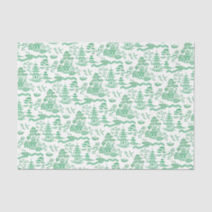 Chinoiserie Green Willow Decoupage Tissue Paper