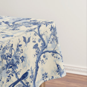 Chinoiserie Harmony: Bird & Tree Tablecloth