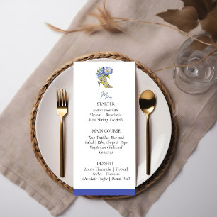 Chinoiserie High-Heel Shoe Bridal Shower Menu Card