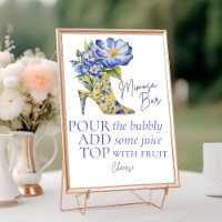 Chinoiserie High-Heel Shoe Mimosa Bar Table sign