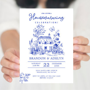 Chinoiserie Housewarming Party Home Sweet Home  Invitation