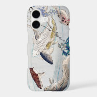 Chinoiserie Koi Fish & Purple Wisteria Print