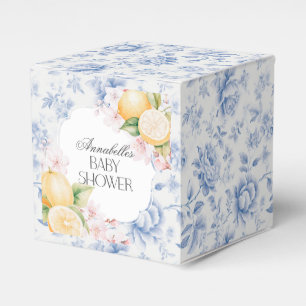 Chinoiserie Lemon Tea Party Baby Shower Dessert Favour Box