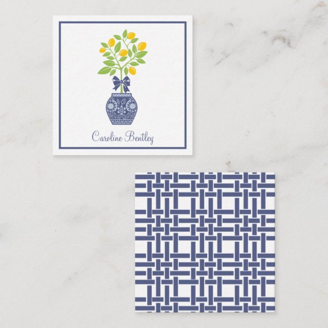 Chinoiserie Lemon Tree Gift Enclosure Cards (Front/Back)