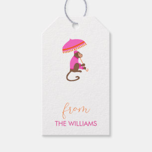 Chinoiserie Monkey Custom Gift Tags