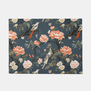 Chinoiserie on Denim Blue Doormat