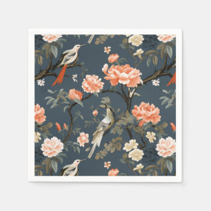 Chinoiserie on Denim Blue Napkin