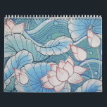 Chinoiserie Pastel Oriental Pink & Blue Floral Calendar<br><div class="desc">Check out www.zazzle.com/Sweetbriar_Drive for so many other beautiful styles,  items & colours! © SweetbriarDrive 2014. Do not copy.</div>