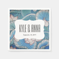 Chinoiserie Pastel Oriental Pink & Blue Floral