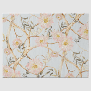 Chinoiserie Peony Floral Tree Greenery Decoupage Tissue Paper