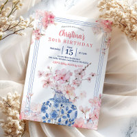 Chinoiserie Pink Cherry Blossom Birthday party