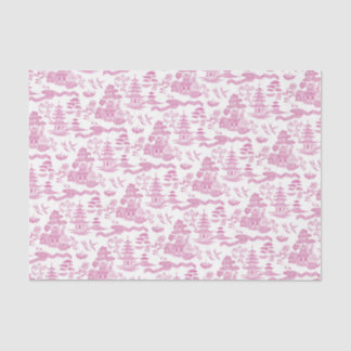 Chinoiserie Pink Willow Decoupage Tissue Paper