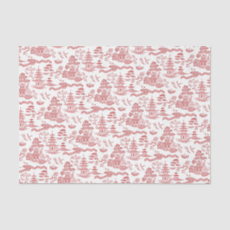 Chinoiserie Red Willow Decoupage Tissue Paper