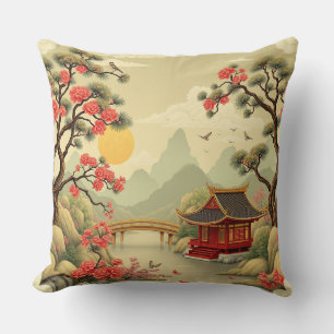 Chinoiserie Scenic Elegance Cushion