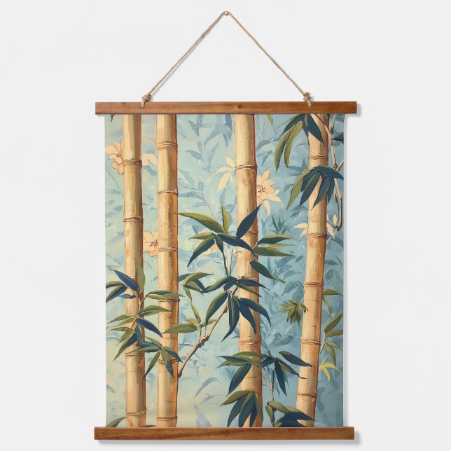 Chinoiserie Style Bamboo Hanging Tapestry (Front)