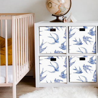 Chinoiserie Swallow Bird Blue White Decoupage Tissue Paper