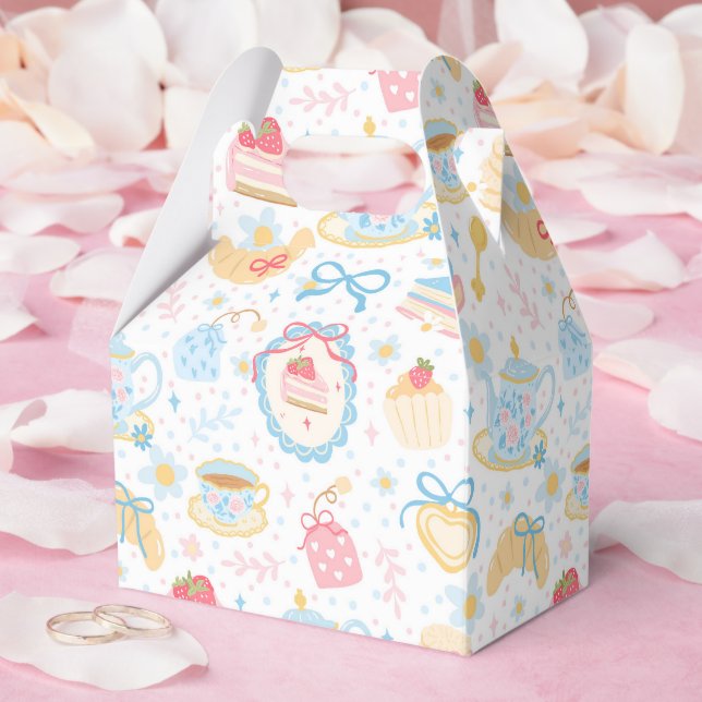 Chinoiserie Teatime Pattern Favour Box (Wedding)