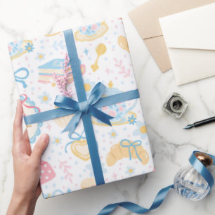 Chinoiserie Teatime Pattern Wrapping Paper