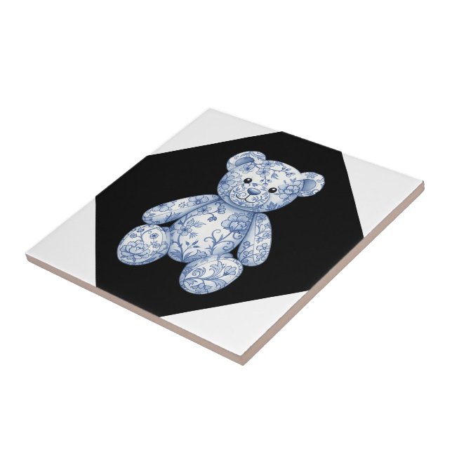 Chinoiserie Teddy Bear  Ceramic Tile (Side)