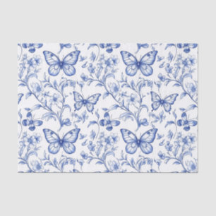 Chinoiserie Toile De Jouy Pattern Tissue Paper