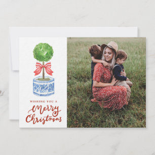 Chinoiserie Topiary Christmas  Photo  Holiday Card