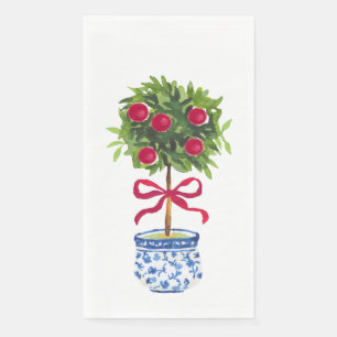 Chinoiserie Topiary Holiday Napkins