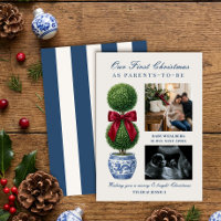 Chinoiserie Topiary Pregnancy Photo and Ultrasound