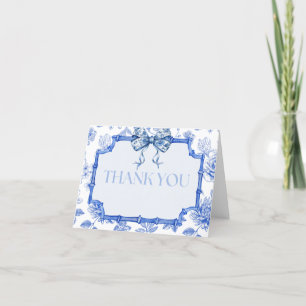 Chinoiserie Traditional Bow Chic Thank you Card