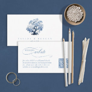Chinoiserie Tree Motif Wedding Website ID1094 Enclosure Card