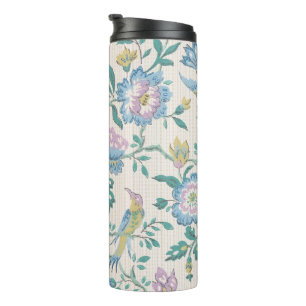 Chinoiserie Vintage Bird Floral Pastel Pattern Thermal Tumbler