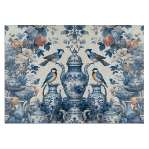 Chinoiserie Vintage Birds & Vases Cutting Board