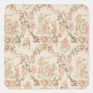 Chinoiserie Wallpaper Square Sticker