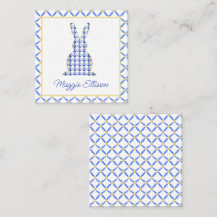 Chinoiserie Watercolor Chic Bunny Gift Enclosure Card