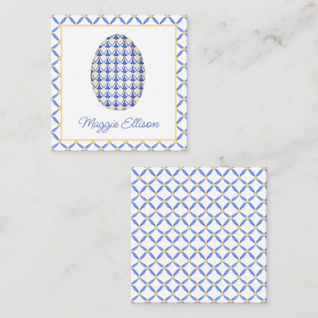 Chinoiserie Watercolor Chic Eggs Gift Enclosure  N Card (Front/Back)